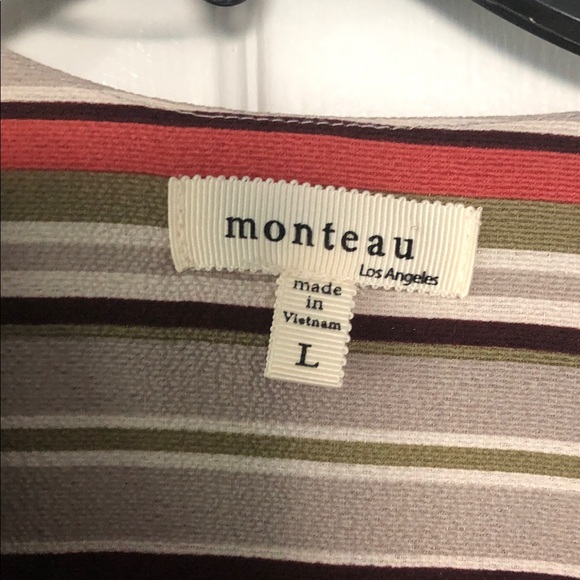 Monteau Multicolor Striped Blouse - Picture 2 of 5
